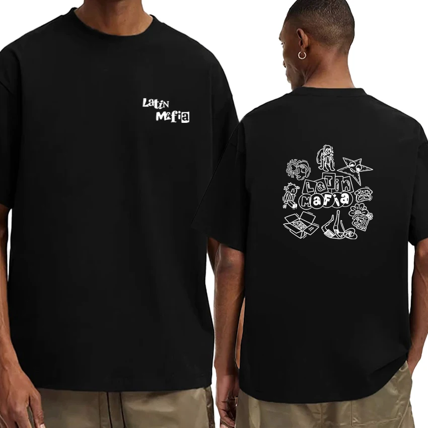 Summer Hot Rapper Latin Mafia Tour Album 2026 Oversized t-shirt Men Women Tee shirt Fashion O-Neck Casual Hip Hop Trend T shirt