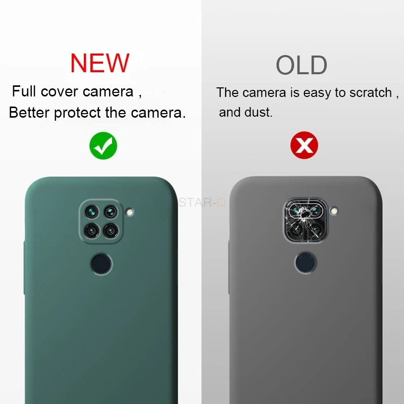 New Liquid Silicone Phone Case For Xiaomi Redmi Note 9 pro note9 9s Original Luxury Camera Protector Soft Back Cover Coque image 5