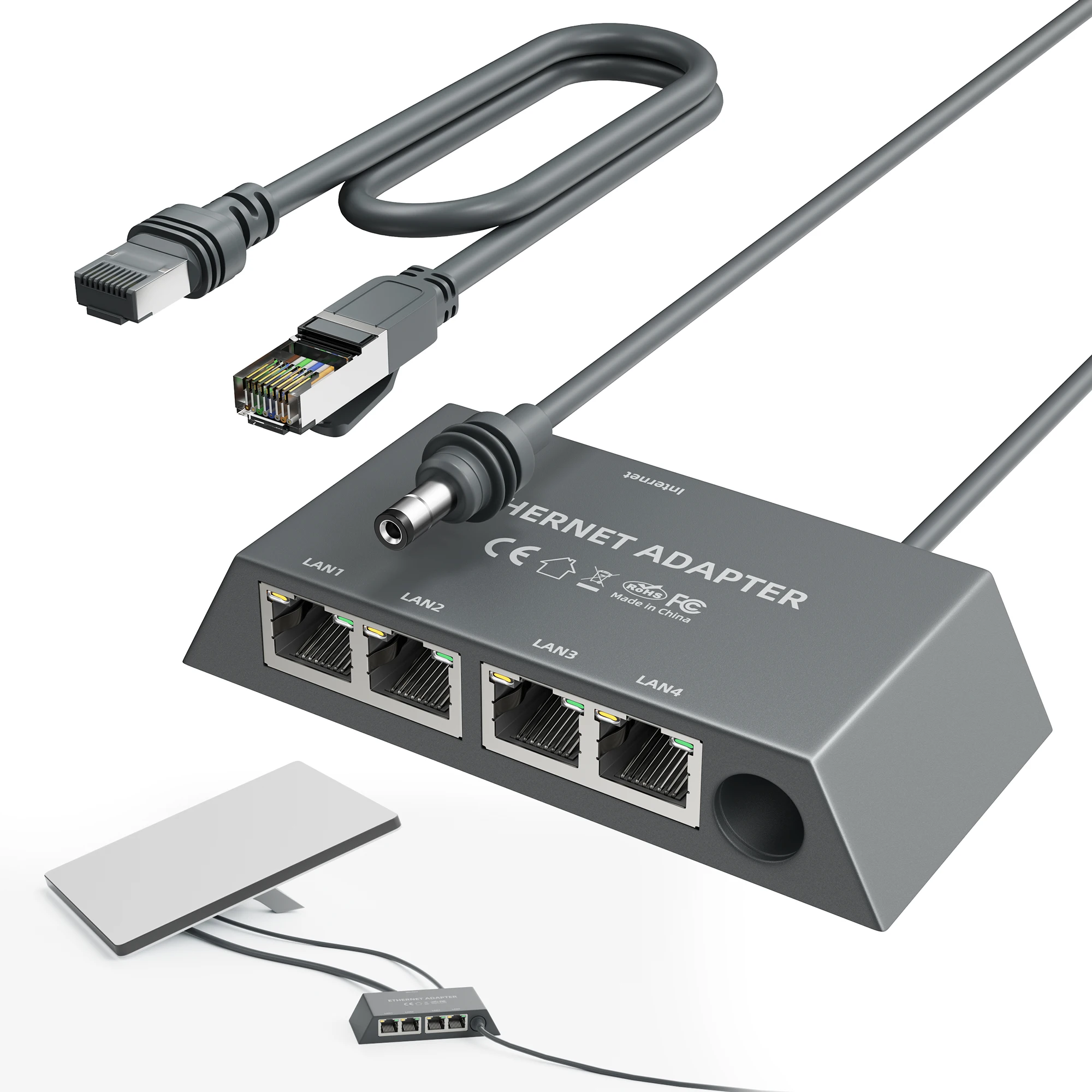 

Ethernet-адаптер Starlink Gen 3/Mini с кабелем Cat 5e Gen3 Rj45 Ethernet-адаптер Starlink Gen 3 от 1 до 4 устройств в сети