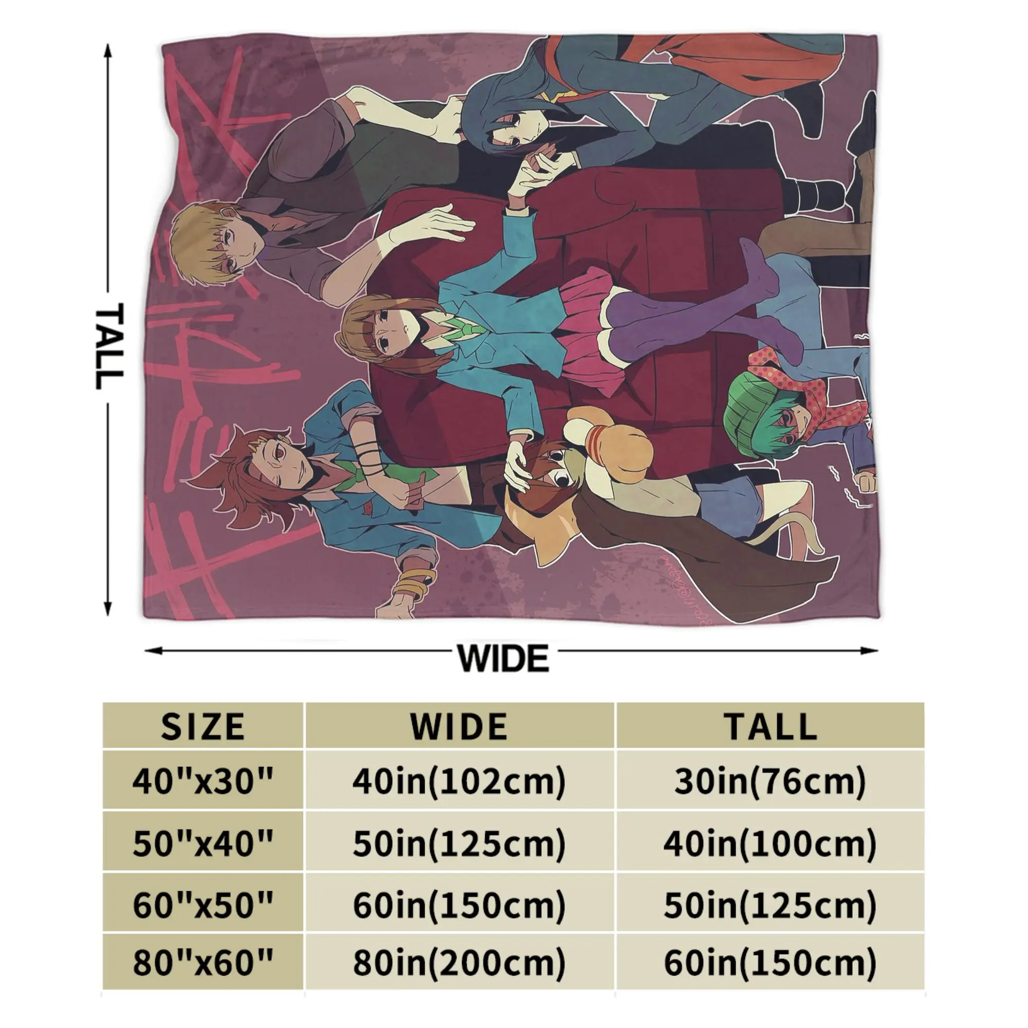 سارة سو شين YTTD بطانية الفانيلا بدوره إلى يموت أنيمي لعبة رهيبة رمي البطانيات للمنزل 125*100 سنتيمتر المفارش #4