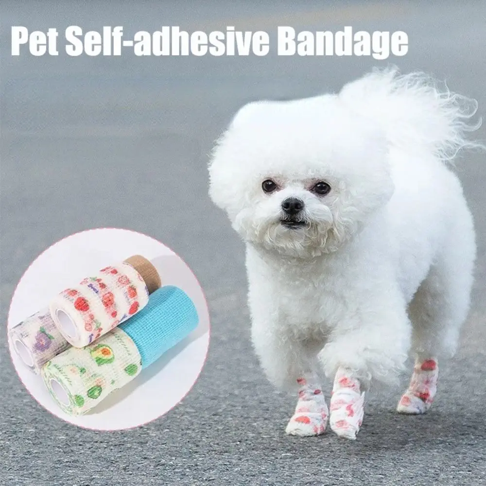 Durable Disposable Dog Foot Covers Anti-dirty Breathable Pet Self-adhesive Bandage Pet Go Out Foot Wrap