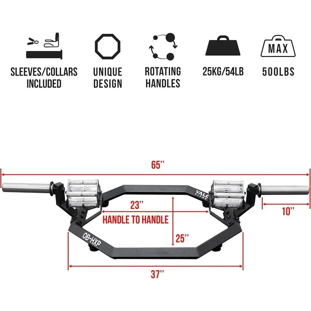 Versatile Trap Bar with Adjustable Grips for Shoulder, Arm, and Leg Workouts at Home Gym