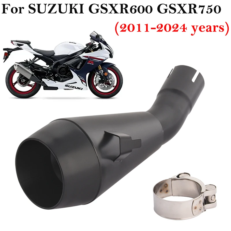 

Slip On For SUZUKI GSX-R600 GSX-R750 GSXR 600 750 2011 - 2025 Motorcycle Exhaust System Black Escape Motocross Muffler Link Pipe