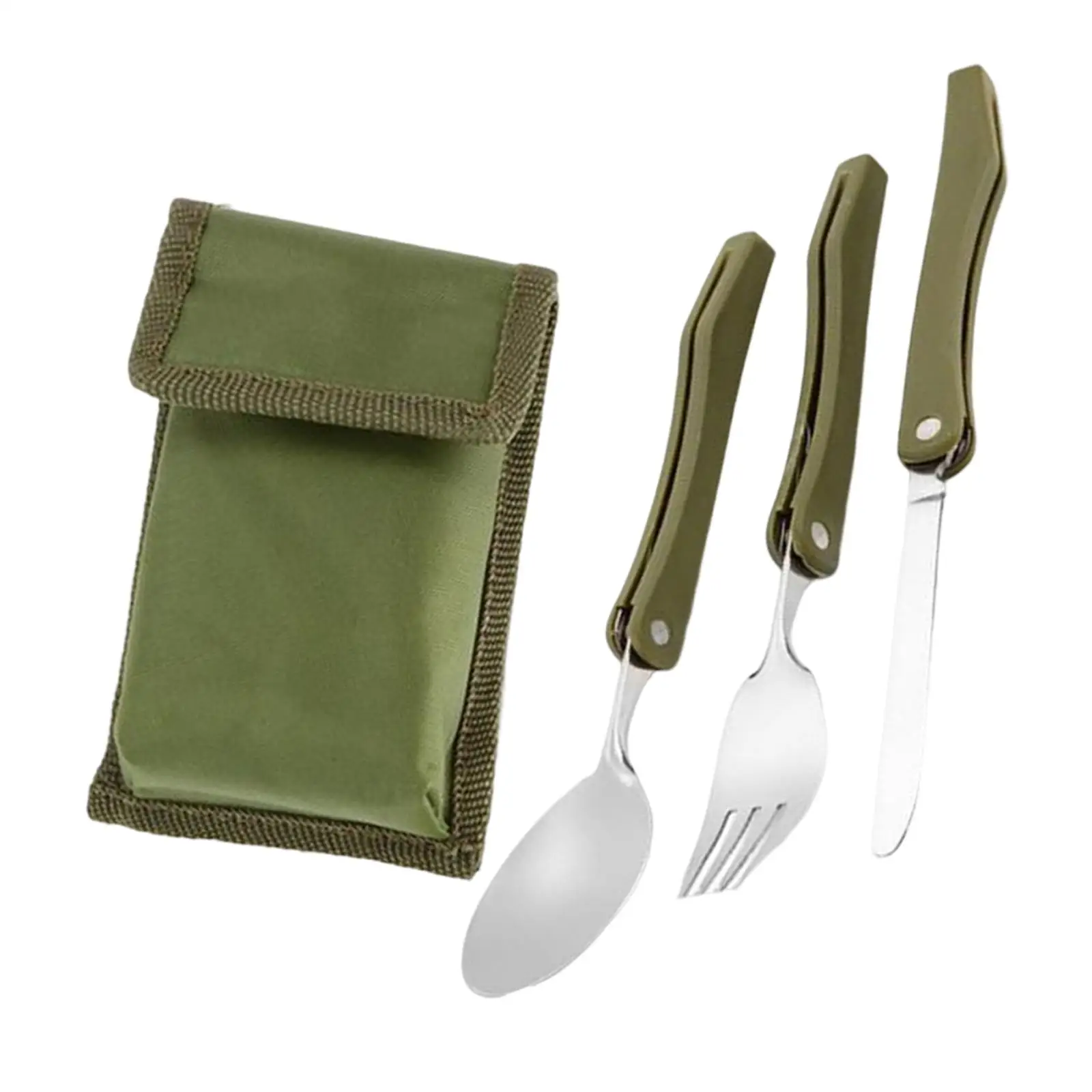 Portable Camp Cutlery Spork Fork Flatware Fold Combo for Indoor Picnic Event