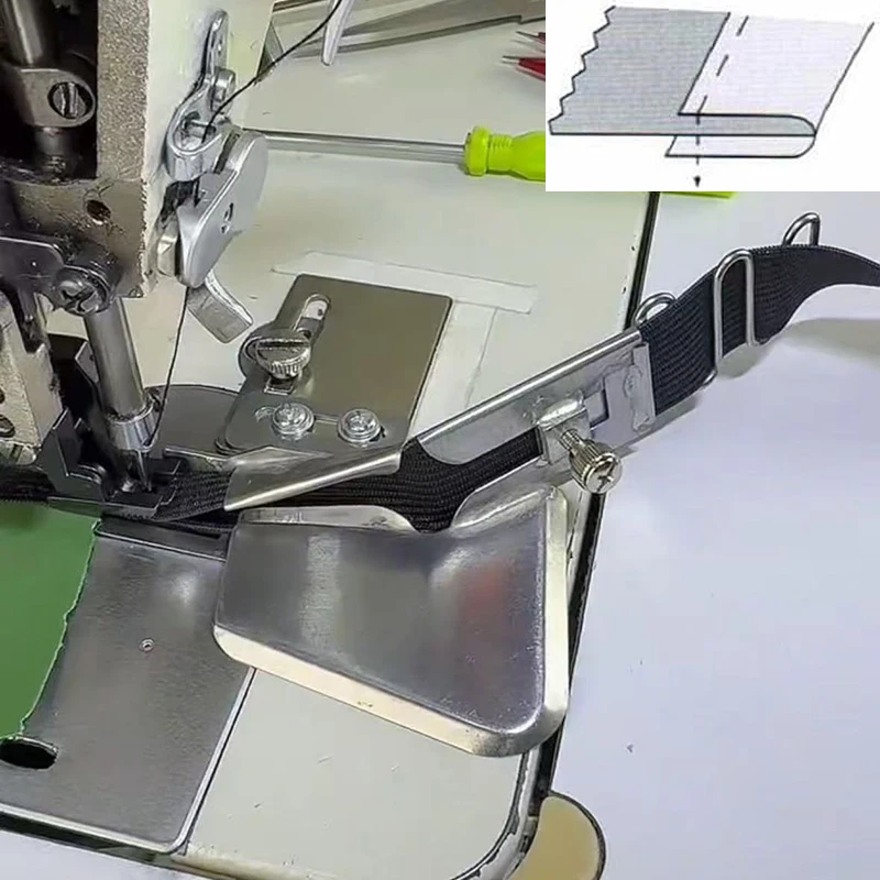 Braid/Tape Binder for Industrial Walking Foot Sewing Machine Hemming Presser Foot Hemming With Folder, Plastic Webbing, Leather+