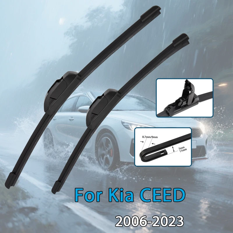 Auto Wischer Klingen Für Kia CEED 2006-2023 Windschutzscheibe Windschutz Frontscheibe Klingen Fit U Haken/Druckknopf arm Auto Zubehör
