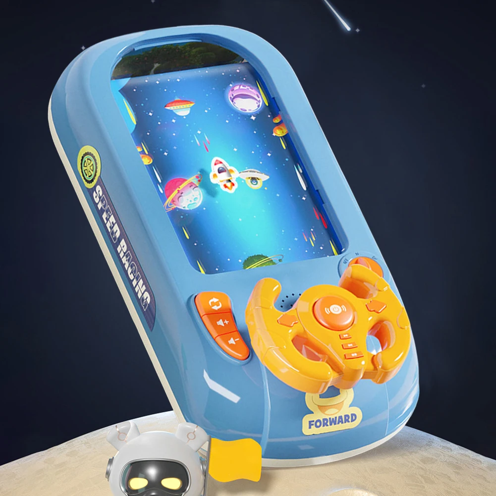 Kids Steering Wheel Toy Battery Operated Wheel Simulation Driving Toy Educational Electric Tabletop Game Interactive for Kids
