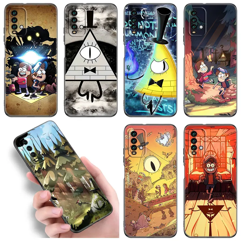 Gravity Falls Phone Case For Xiaomi Redmi Note  5 6 7 K40 K60 Pro 7A 8A 9A 9C 9i 9T 10A 10C 12C A1 A2 Plus Black Silicone Cover