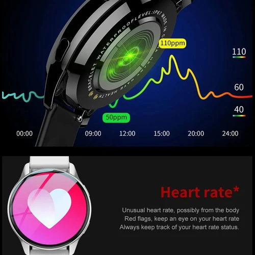Imagen 2 del producto Nuevo reloj inteligente para hombres y mujeres, Monitor de ritmo cardíaco, rastreador de Fitness de presión arterial, llamada Bluetooth, reloj inteligente para teléfono Android/IOS