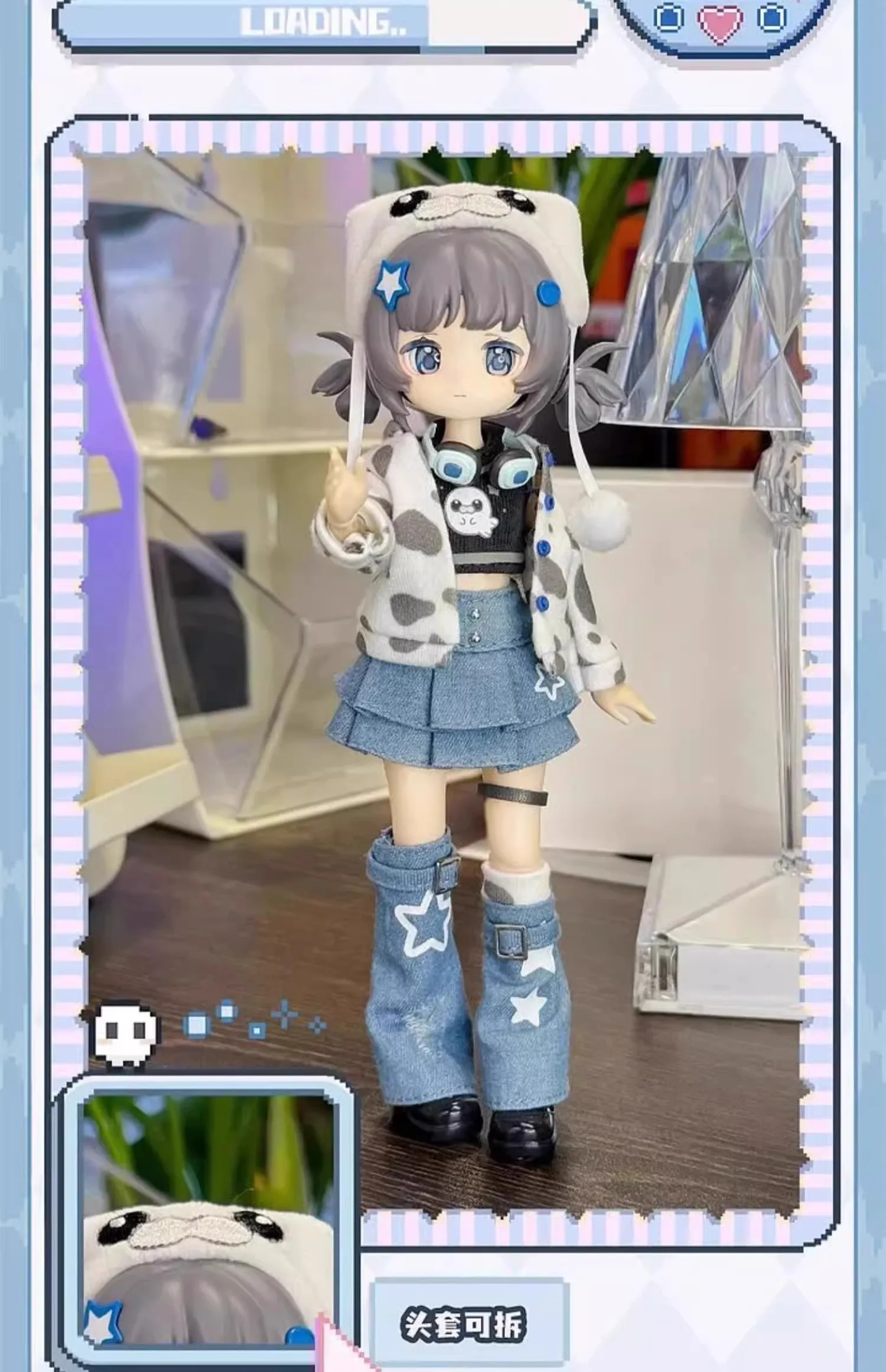 الحرية يعويم الإلكترونية لطيف الحيوانات الأليفة صندوق أعمى اللعب 1/12 Bjd المنقولة شخصيات كرتونية صندوق غامض Kawaii دمية للفتيات اللعب