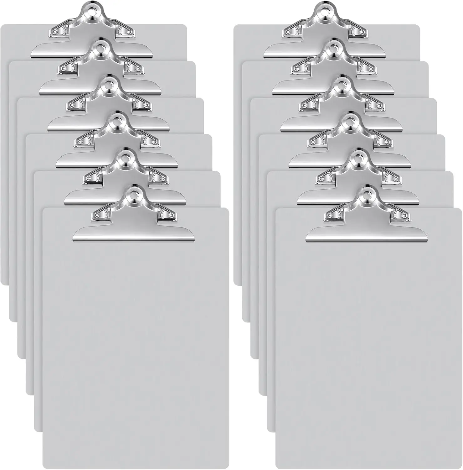 

12 Pack Heavy Duty Metal Clipboards A4 Letter Size with Low Profile Clip for Office School Medical
