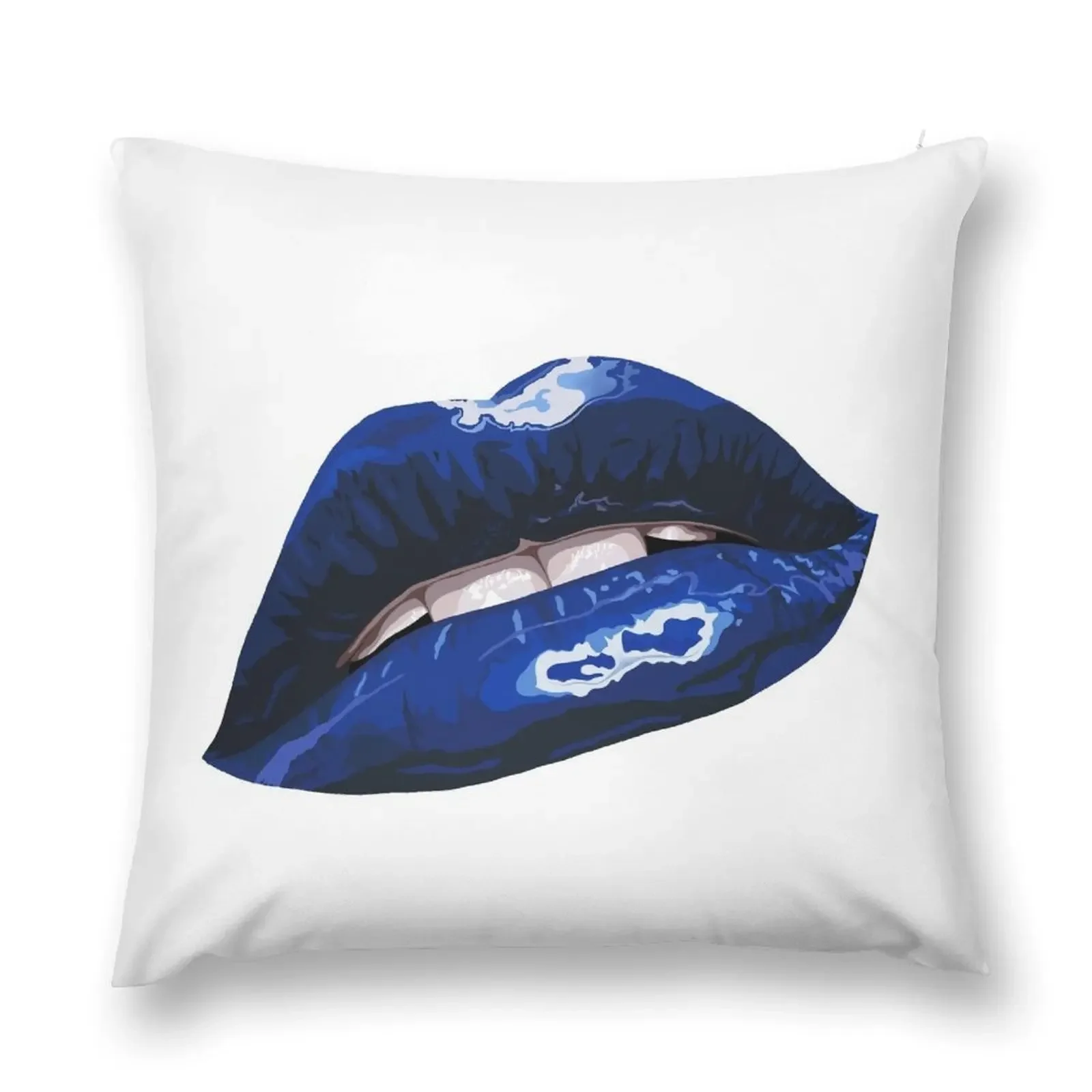 Blue Layered Graphic Lips Throw Pillow Decorative pillowcase Decorative pillow case Sofa Cushion Cover pillow