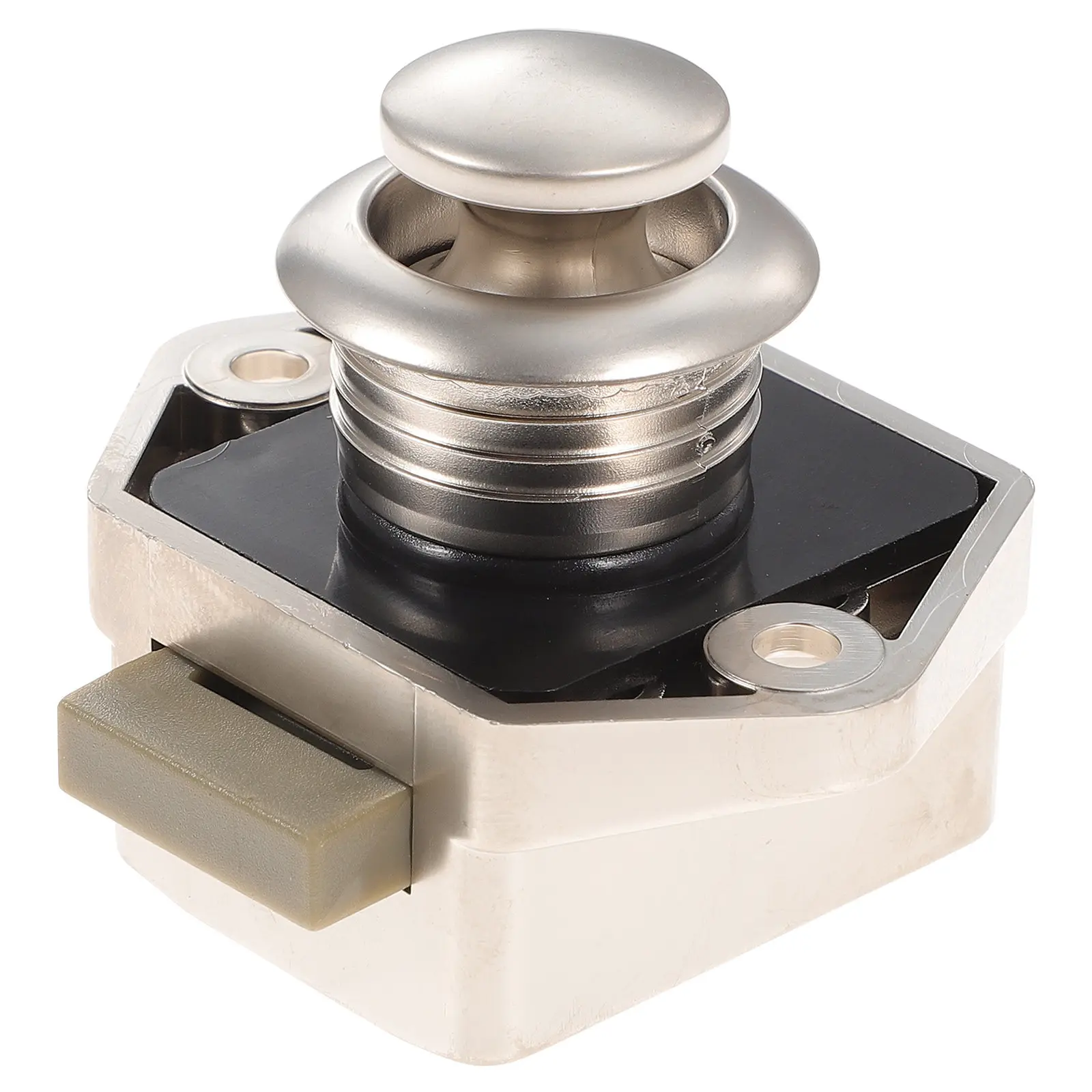 

Push Button Latch Lock High Durability Zinc Alloy ABS Keyless Cabinet Catch Lock for Rv Yacht Drawer Furniture