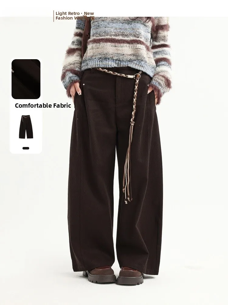 

Брюки женские повседневные с высокой талией, широкими штанинами и эффектом похудения, коллекция Memory's Start Весна 2026, новинка