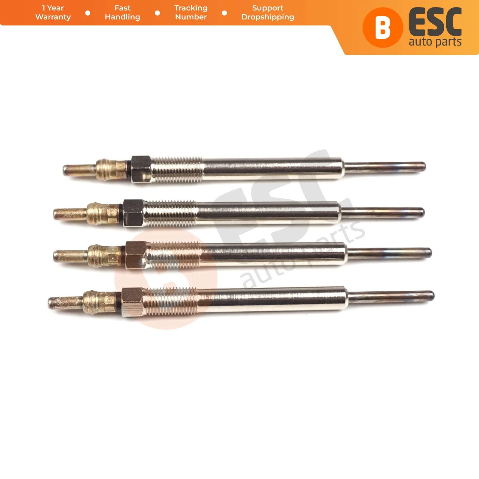 

ESC Auto Parts EGP20-1 4 Pcs Heater Glow Plugs GX2119, 1826357, GE112, 100266031 for Opel Fast Shipment Ship From Turkey