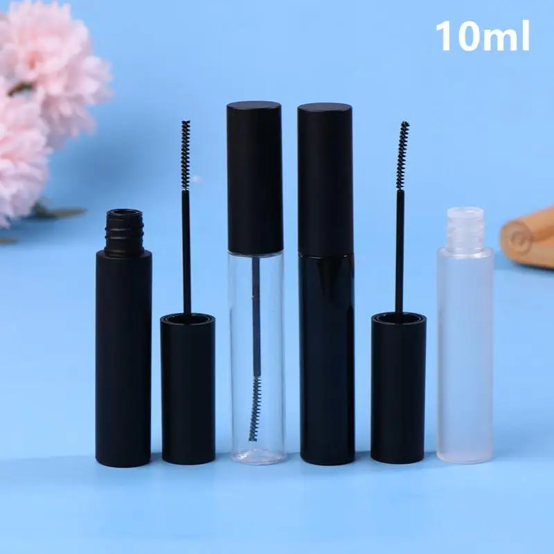 10 مللي فرشاة فائقة النعومة أنبوب الماسكارا الفارغ الكحل السائل زجاجة الماسكارا رمش إطالة حاويات مستحضرات التجميل القابلة لإعادة الملء