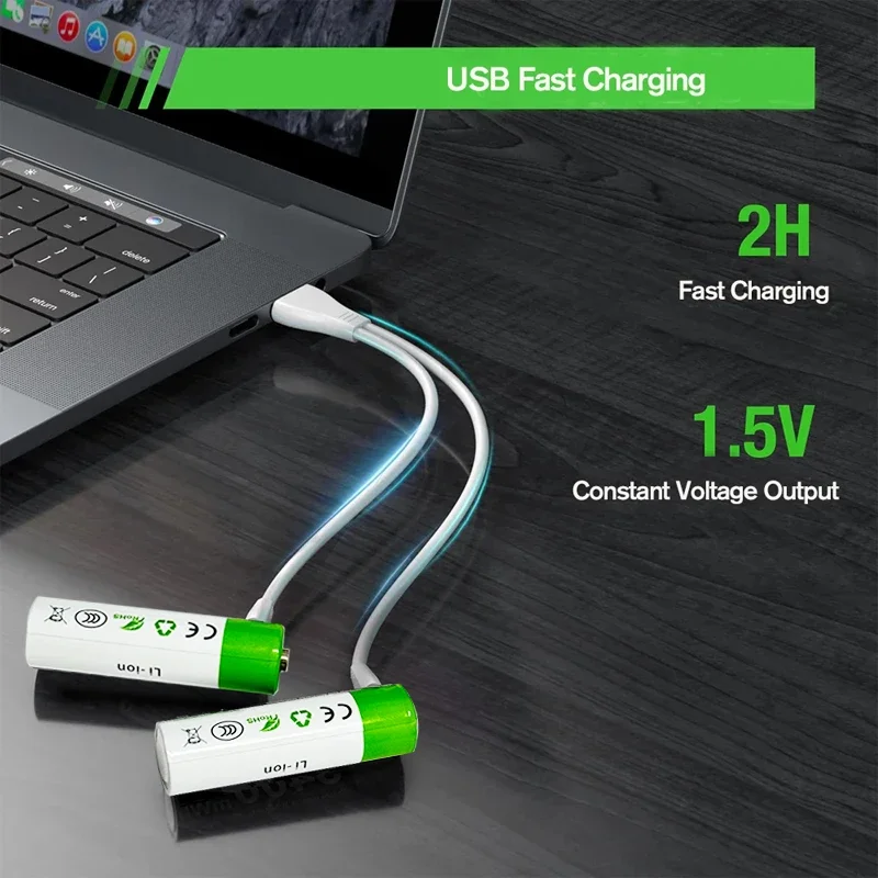 Pilas recargables de litio AA AAA USB para pesca deportiva