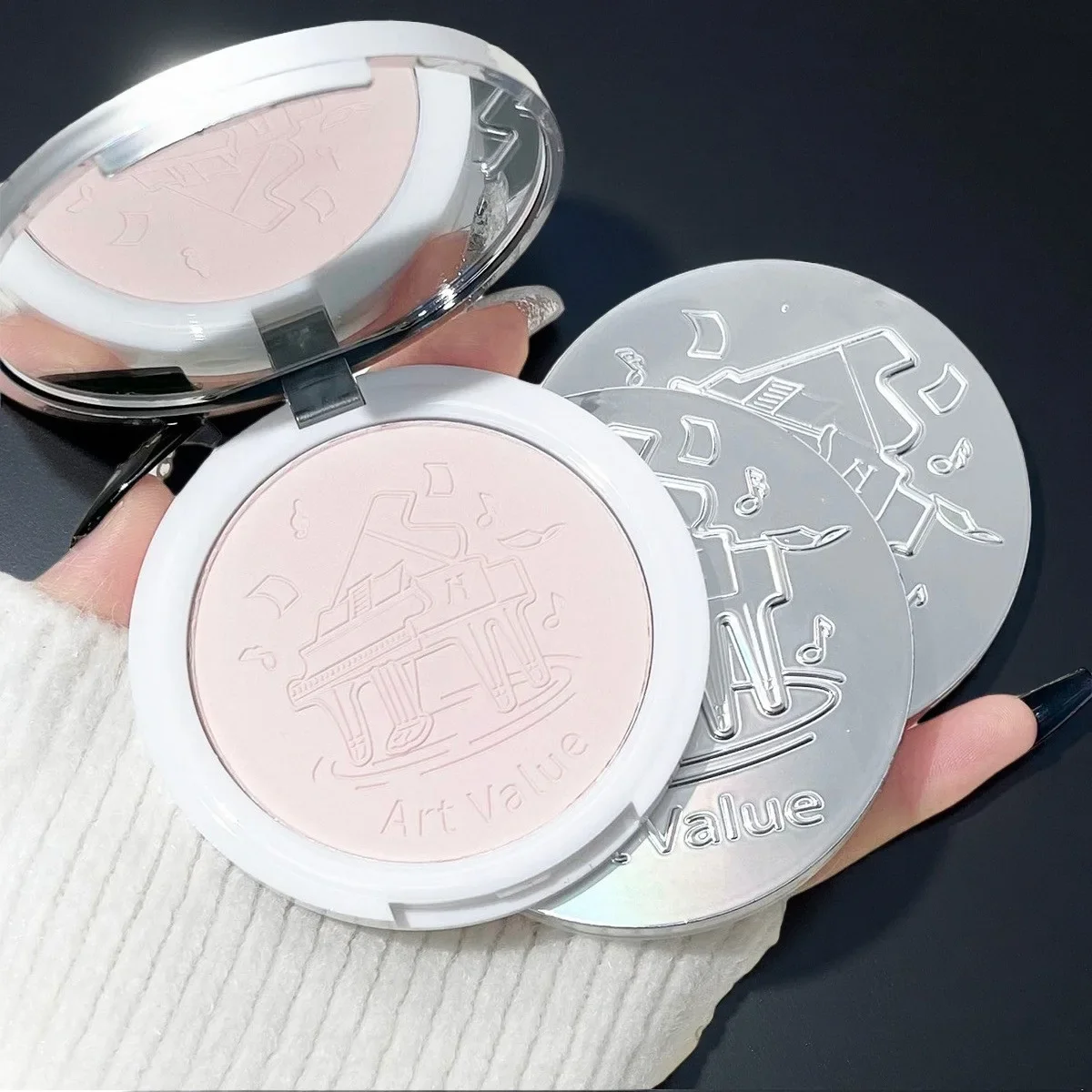 メイクを落とさずにパウダー状の持続コンシーラー 乾燥肌 ピアノパウダー マット ナチュラルメイク フェイスパウダー