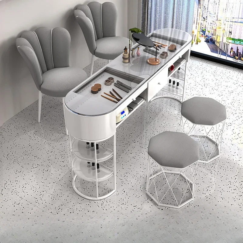 

Modern Dressing Nail Table Professional Aesthetictable Storage Manicure Table Nail Artist Mesa Manicura Salon Furniture