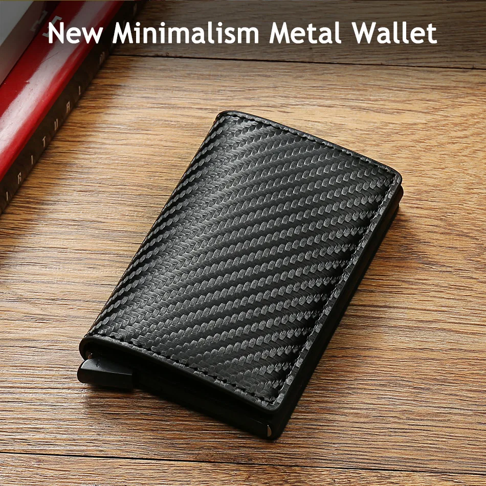 Carbon Fiber For Apple Airtag Wallet Men Business ID Credit Card Holder Rfid Slim Anti Protect Airtag Slide Wallet Dropship