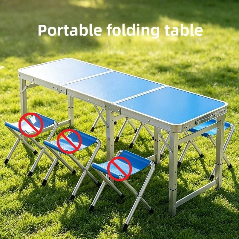 Modern Minimalist Tri Fold Portable Outdoor Table Street Vendor Stall Dining Portable Camping Table Dinning  Kitchen Table