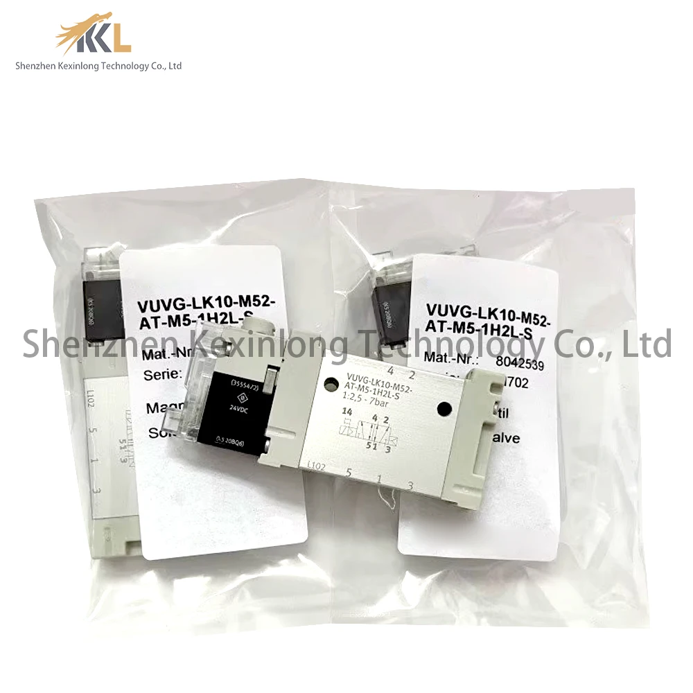 Novo solenóide original VUVG-LK10-M52-AT-M5-1H2L-S 8042539 VUVG-LK10-M52-AT-M5-1H2L-W1-S 589281 VUVG-LK10-B52-T-M5-1H2L-S 8042540