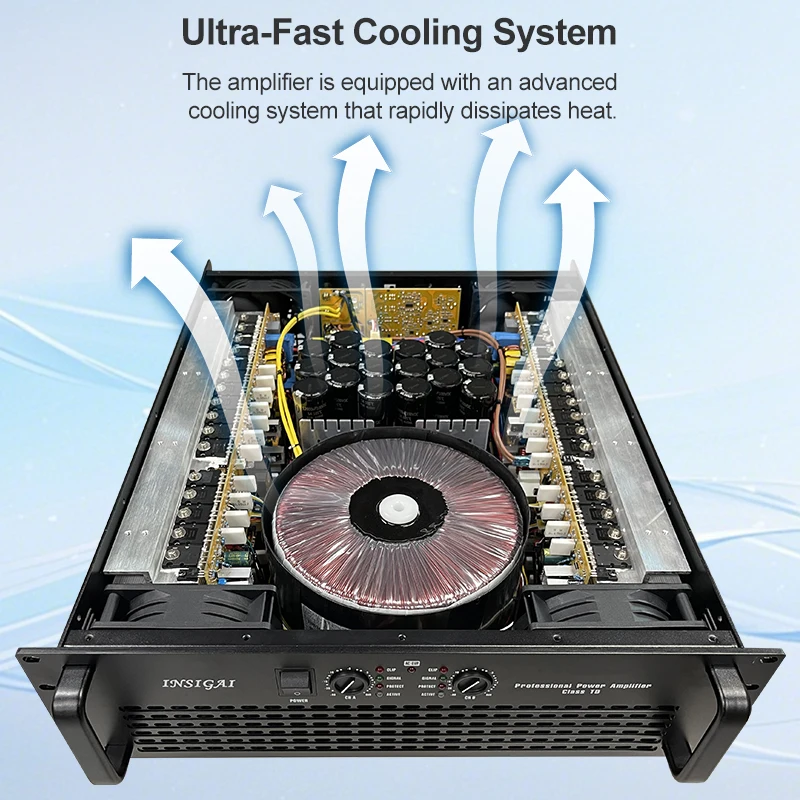 2 4 8 Ohm 3U Channel 10000 Watt Big Power Amplifier Subwoofer Outdoor Dj Audio Professional High Power Amplifier