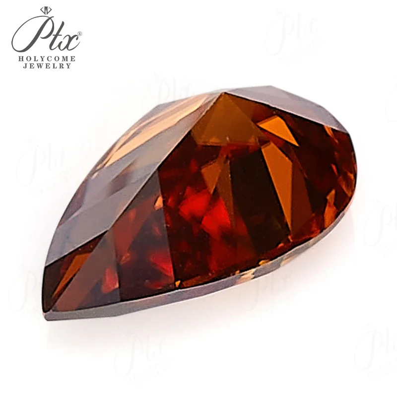 Moissanit-Diamant Asscher Oval Birnenförmiger Schliff mit GRA-Zertifikat Granatfarbe VVS1 Reinheit Perlen für Schmuckherstellung Charms – Detail 18