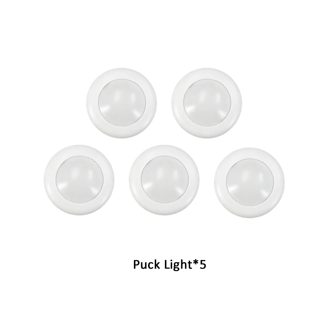 Für Bambu Lab Puck Lights Fernbedienung RGBW Bambu Lab KC007 3D-Drucker Kabelloses 16-Farben Rundes LED-Lampen-Set Timer Dimmbares LED-Kit