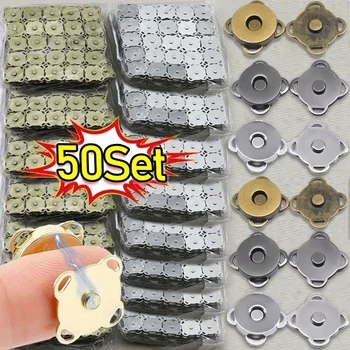 1-50 セットバッグ磁気スナップボタンファスナークラスプボタンハンドバッグ財布財布クラフトバッグ部品ミニ吸着バックル卸売