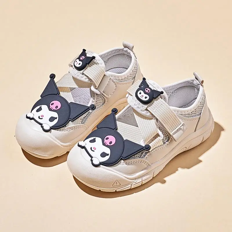 Sanrios Anime Kuromi sandały sportowe buty z siatką Cinnamoroll Kawaii Cartoon trampki letnie śliczne przeciwpoślizgowe obuwie dziewczyna Gif