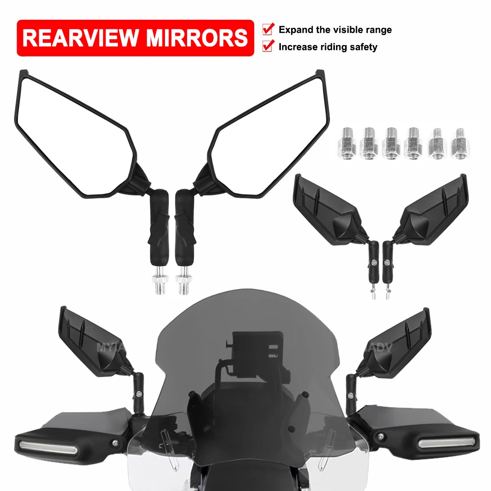 Motorcycle Rearview Mirrors Accessories For BMW R1200 GS R1250GS R1300GS ADV S1000 R/XR For Voge 300 Rally Off Road Side Mirrors
