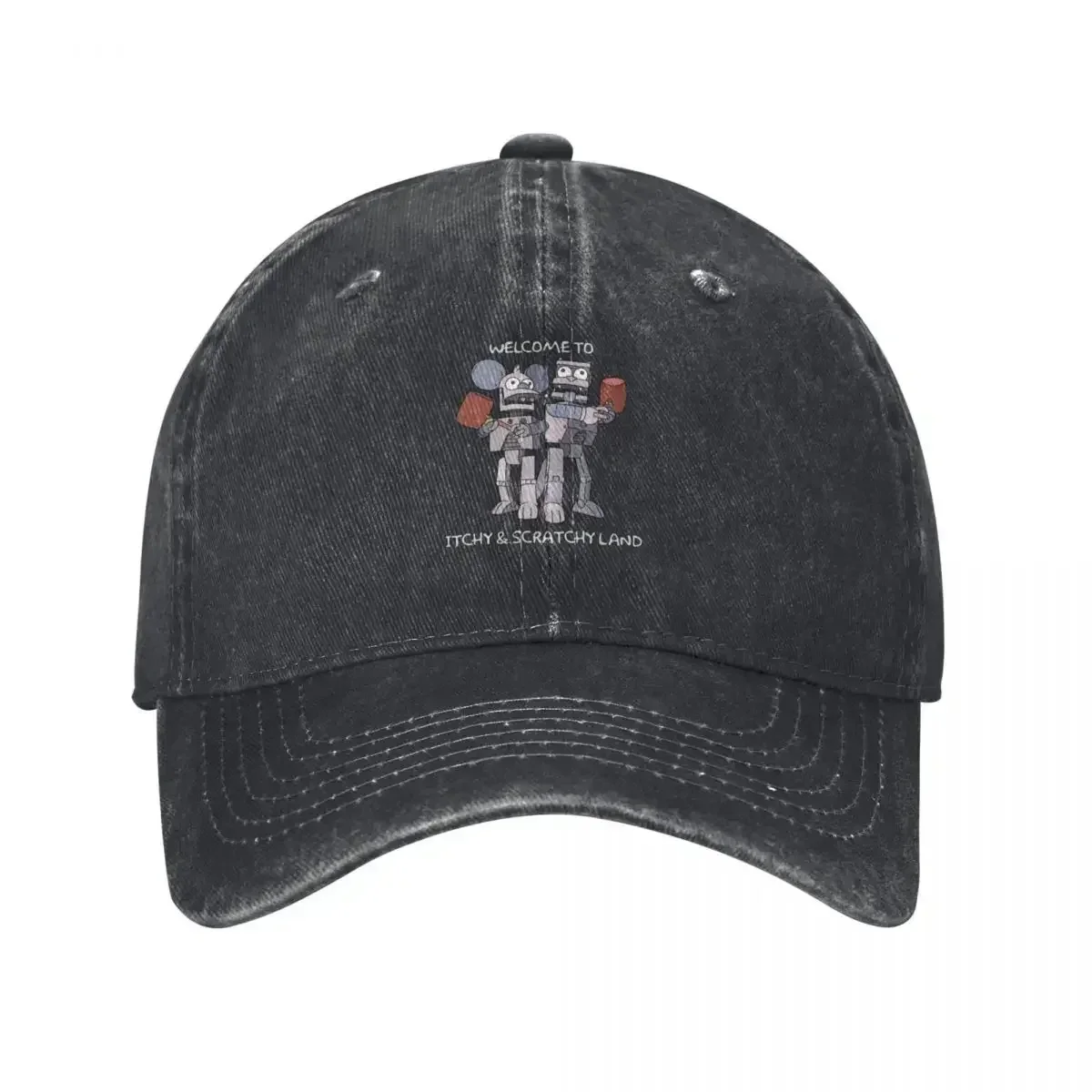 Simpsons Itchy & Scratchy Land Baseball Cap Streetwear Golf Hat Man For Men Women's