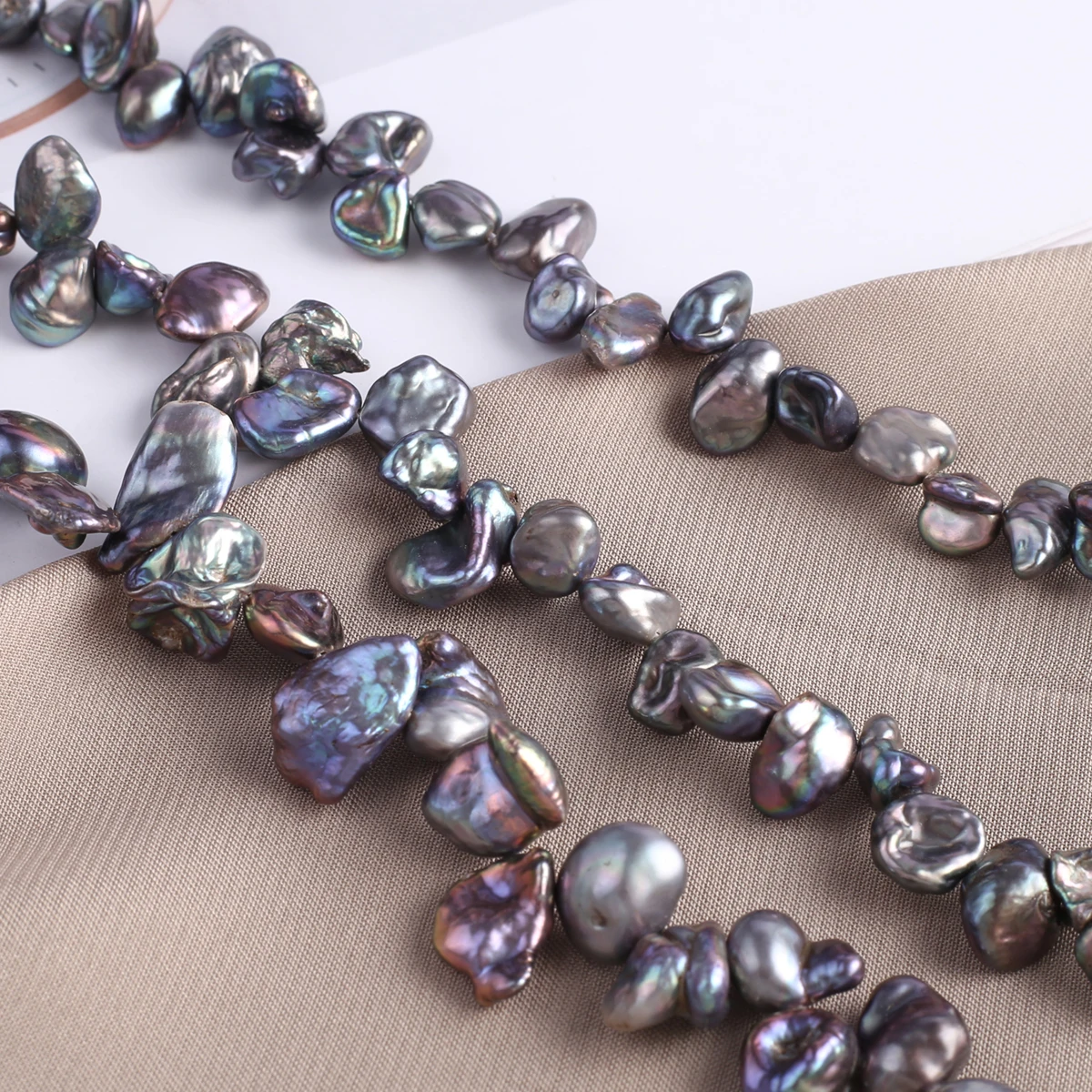 Black Natural Freshwater Pearls Irregular Beaded Pearls Jewelry Making DIY Necklaces Accessories Gifts 6-9mm