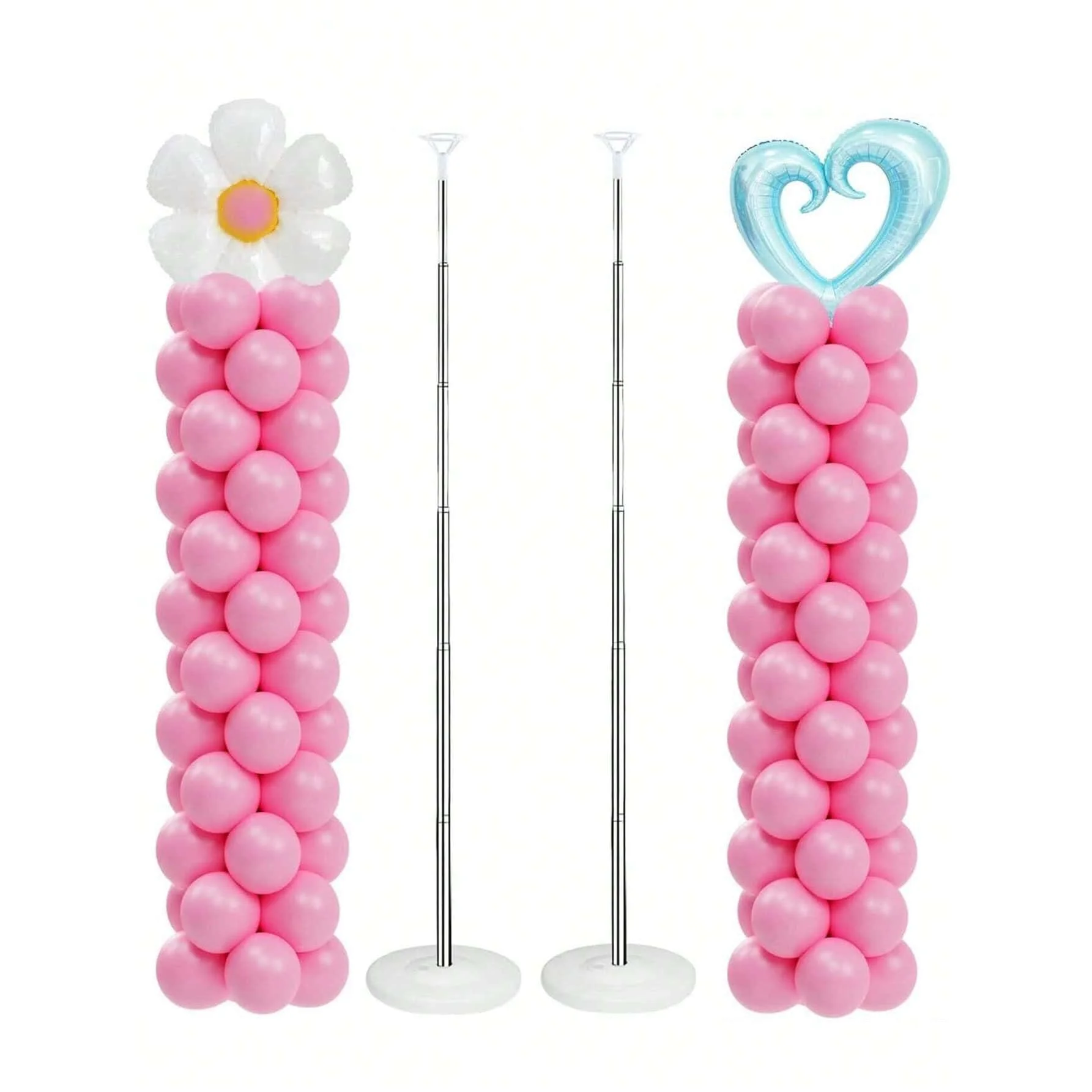 1/2 conjunto kit de suporte de coluna de balão ajustável-base incluída, suprimentos de decoração de festa