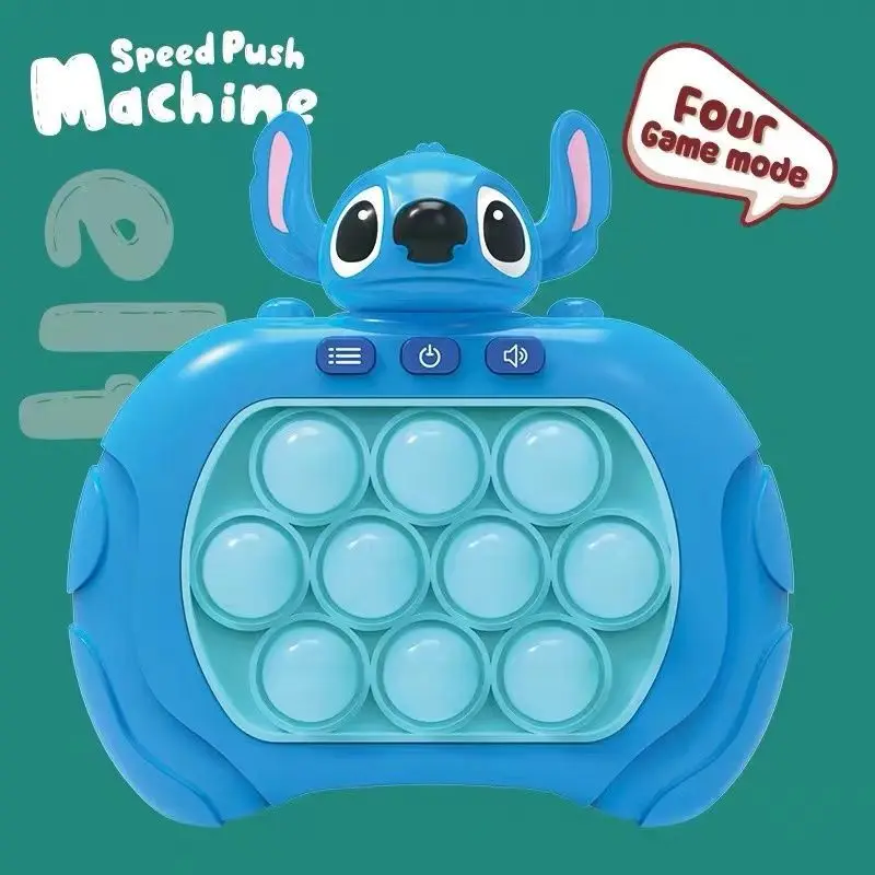 New Sanrio Kuromi Melody Quick Push Game Bubble Electronic Stitch Game Light Stress Relief Toy Children's Birthday Gift