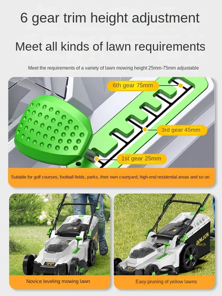 Hand push lawn mower, small household push lawn mower, plug-in electric new high power lawn mower