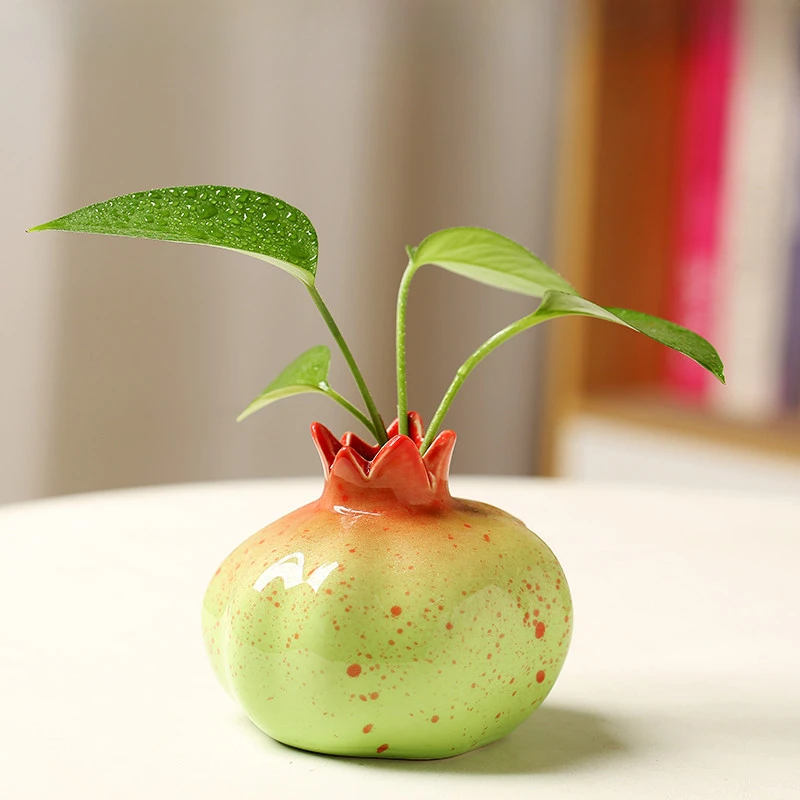 Simulated Pomegranate Flower Utensils Handmade Ceramic Pomegranate Vases Home Accessories Fun Small Ornaments Cute Pomegranates