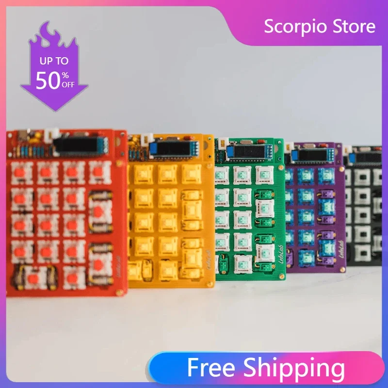 Scorpio Keypad Diy Kit Custom Mechanical Numeric Wired Keypad Welding Switch No Support Hot Swapping QMK/VIA Accounting Keyboard