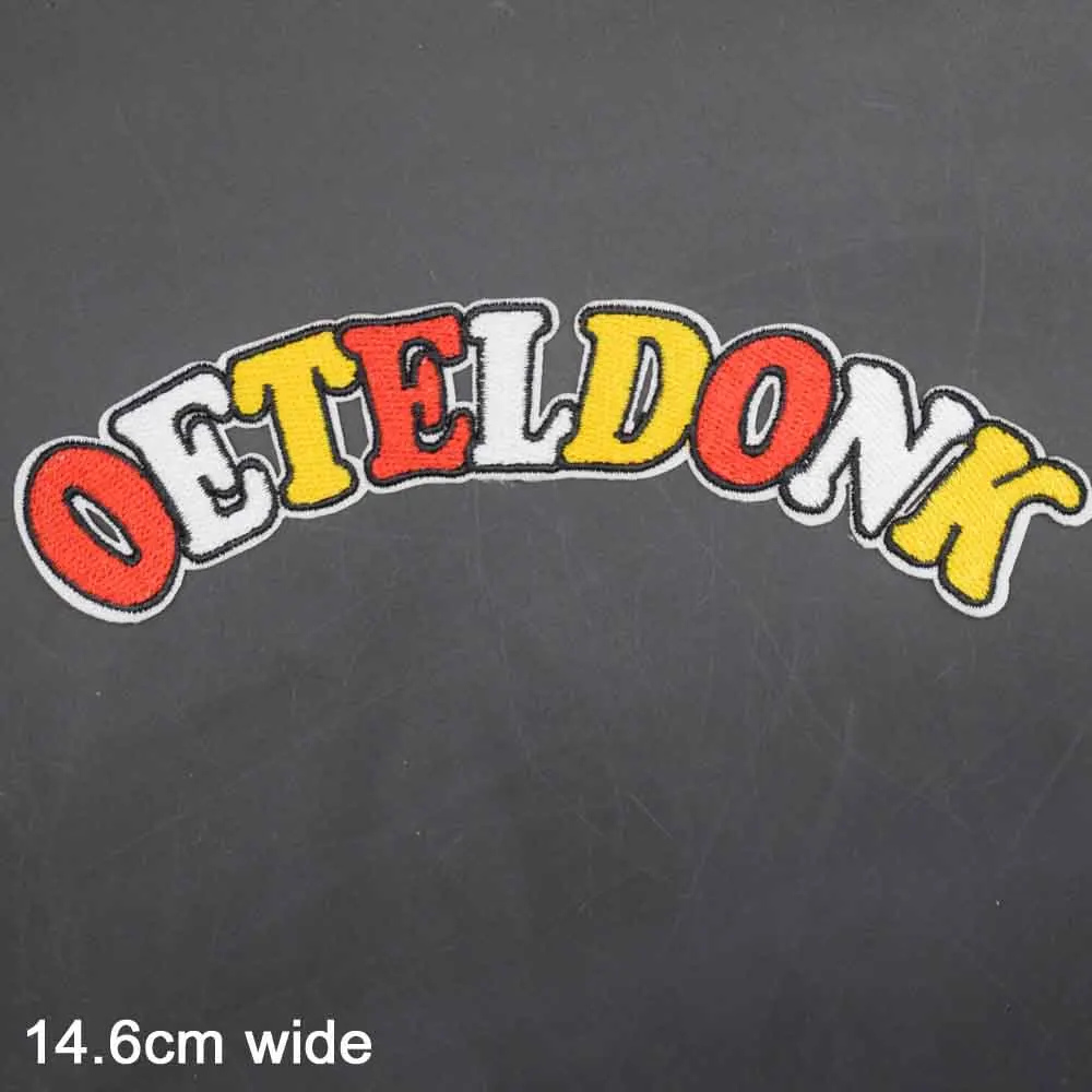 Red White Yellow Oeteldonk Patch Emblem Embleem Frog Carnival Netherland Iron On Embroidered Clothes Patches For Clothing