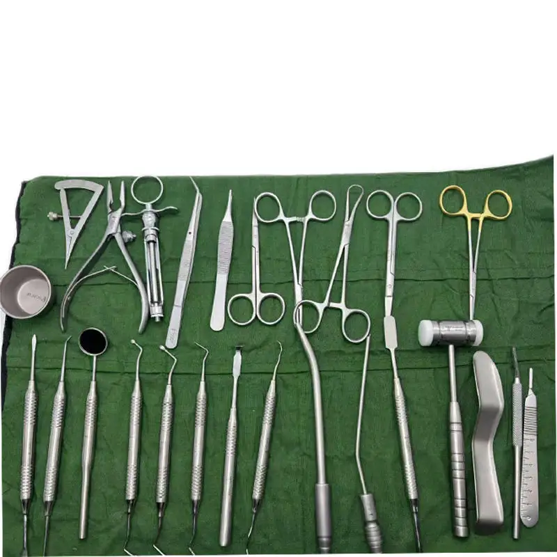 26 Pieces Basic Oral Implant Surgery Instrument Package, Full Dental Implant Surgical Tools Set for Clinic Use