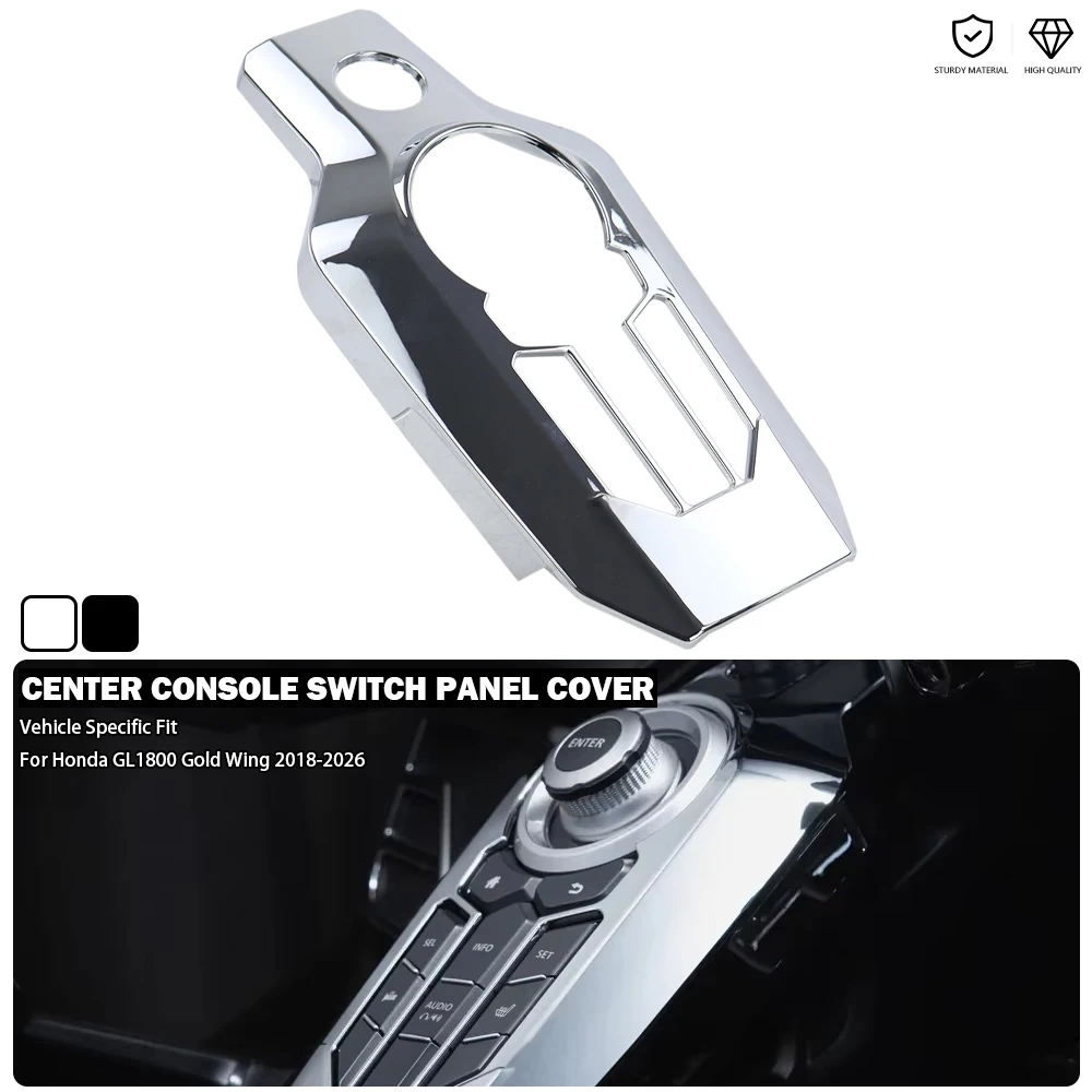 

Black/Chrome Center Console Switch Panel Cover Trim Accessories For Honda Gold Wing GL 1800 Tour DCT GoldWing GL1800 2018-2026