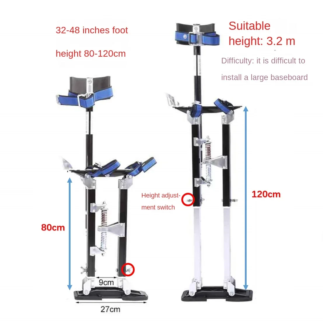 New Aluminum Alloy Stilts Adult Lifting Foot High Feet Heightening Machine Shoes Interior Decoration Stage Performance