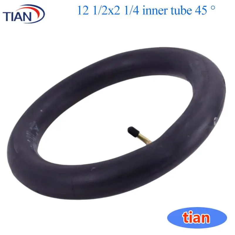 12 1/2x2 1/4 inner tube 45 °, wear-resistant 45 ° curved mouth inner tube, scooter inner tube replacement part