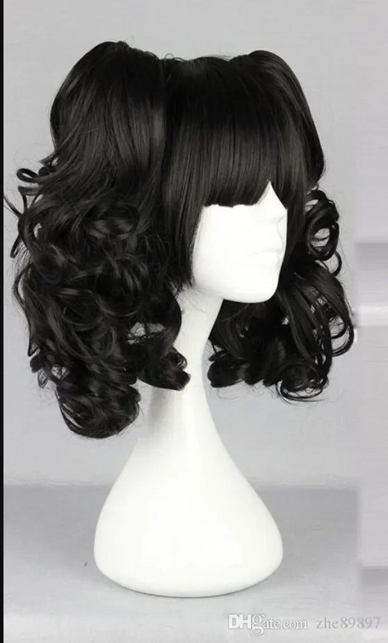 WIG HOT sell Black Wig Short BOB Girl's Costume Wig