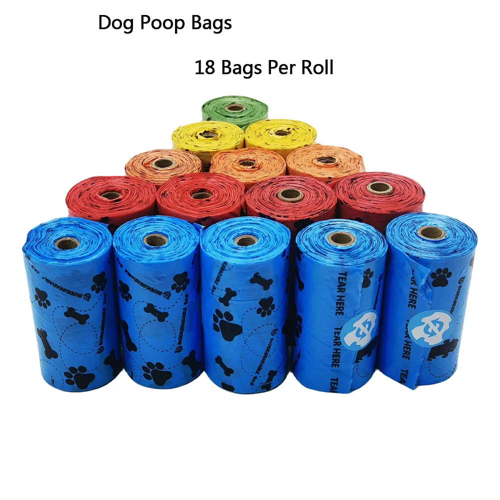 EPI Biodegradable pet waste bags (18 bags/rolls) Dog poop bag Dog Poop Bag dispenser Outdoor cleaning supplies for dogs and cats