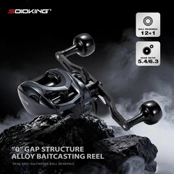 SOLOKING ASHMOON Alloy Baitcasting Reel 12+1BB 6KG Power Long Handle BFS Reel/All Purpose Reel/ Sea Fishing Reel
