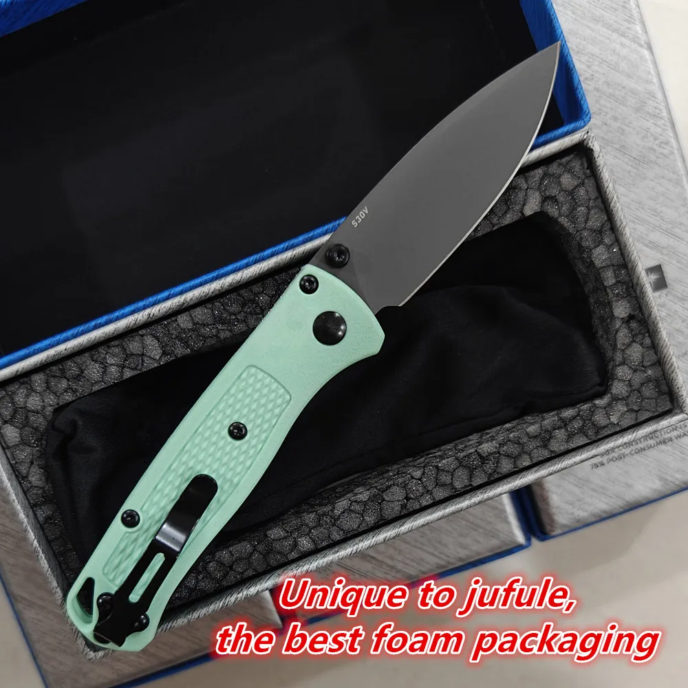 

JUFULE Best Foam Packing Low Bugout Mini 533 Нейлоновое волокно Mark S30v Складной карманный инструмент EDC Тактический нож для кемпинга и охоты на открытом воздухе