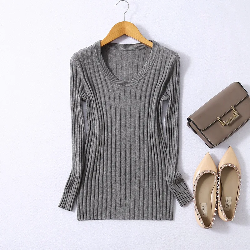 Spring/Autumn New 64% Natural Mulberry Silk Temperament Slim Fit Striped Round Neck High Elasticity Knitted Base Sweater