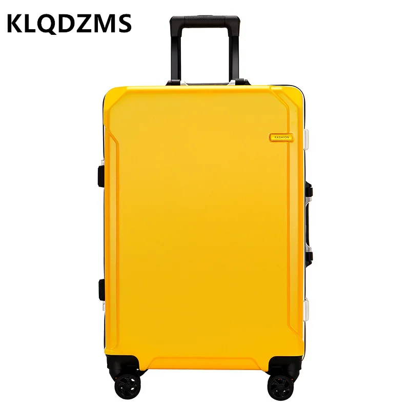 KLQDZMS-Bagagem de Viagem, Caixa de Embarque Feminino com Rodas, Trolley Case, Mala de Estudante, ABS e PC, 20 "24" 26"